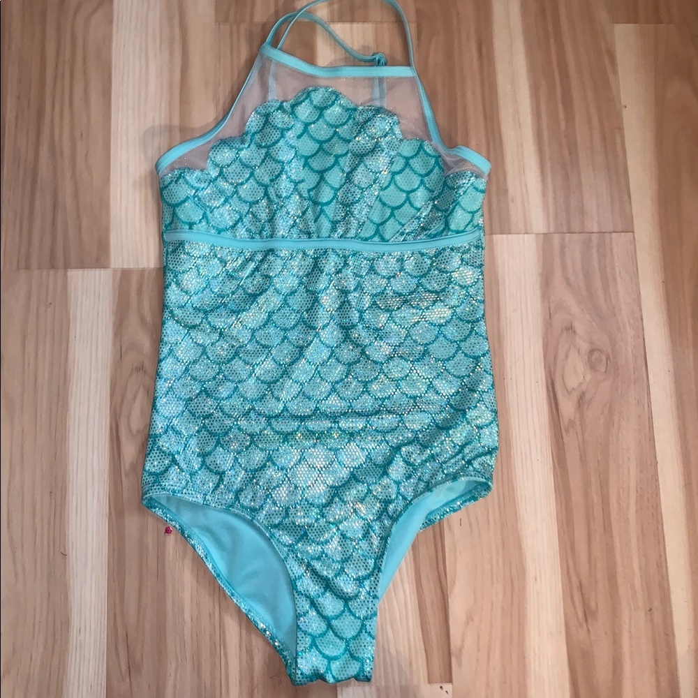 Justice girls one piece mermaid swimsuit 12